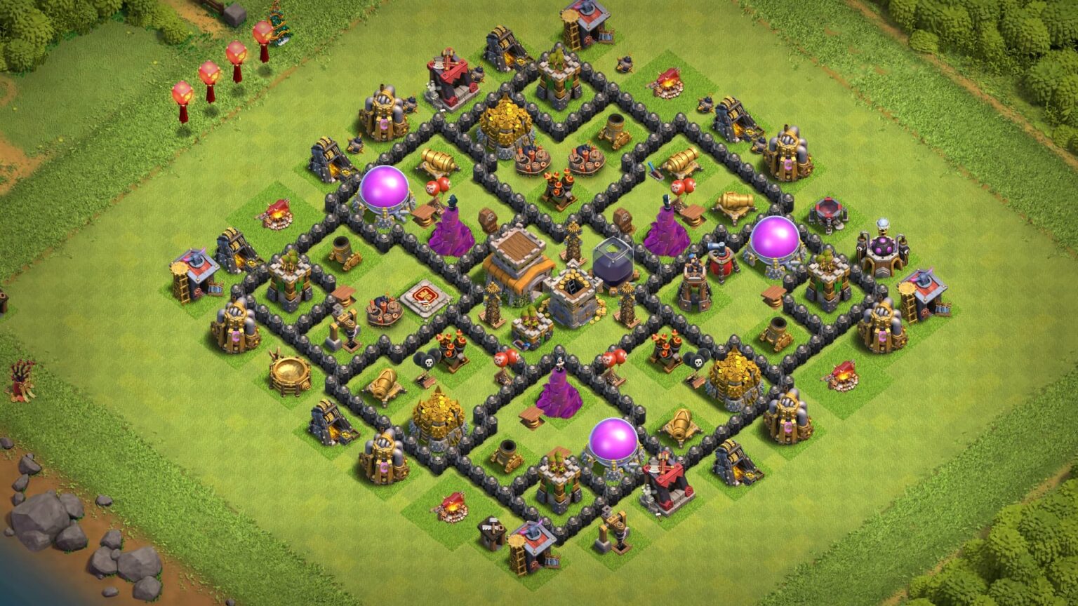 2021 New Town Hall 8 Base Layout With Base Copy Link Base Of Clans 7181