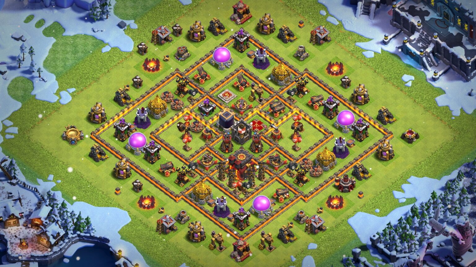 Base of Clans TH10 Home Base Layout With layout copy Link Base of Clans