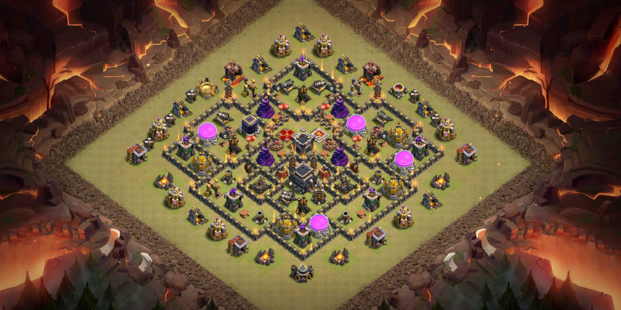 New 2022 Coc Th9 War Base Layout With War Base Copy Link Base Of Clans