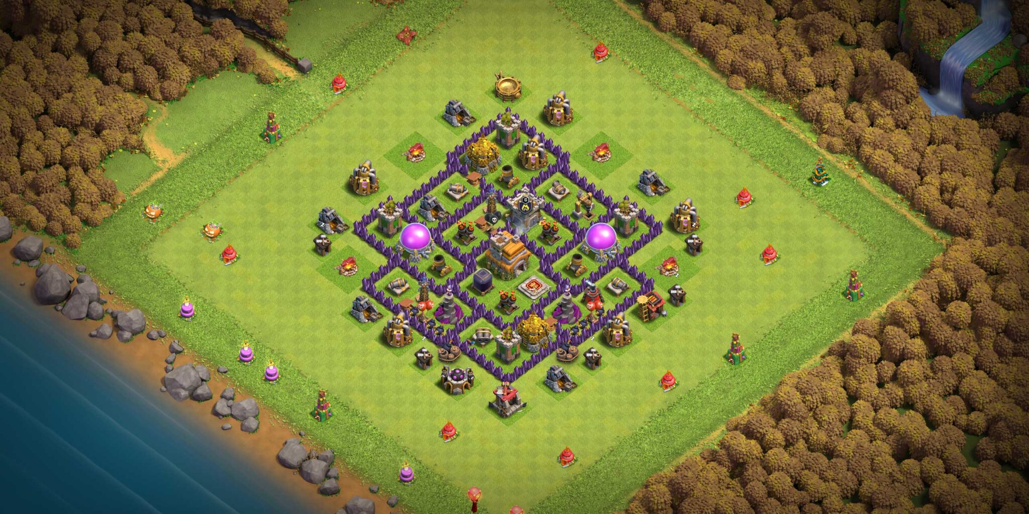 New Updated TH7 Base Layout with Layout Copy Link 2022 - Base of Clans