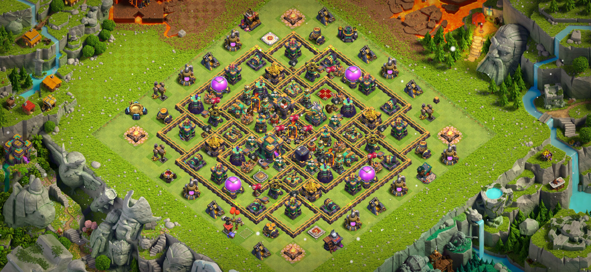 2023 TH14 Base layout with layout copy Link Base of Clans
