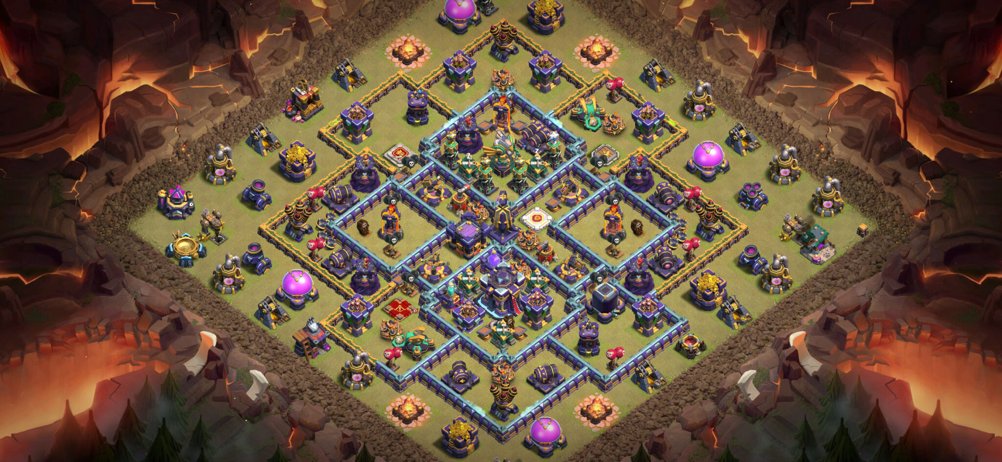 2023 Town Hall 15 War Base layout with layout copy Link - Base of Clans