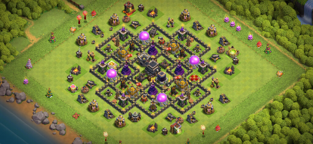 New 2023 TH9 Home Base Layout With War Base Copy Link Base Of Clans   Th9 1024x473 