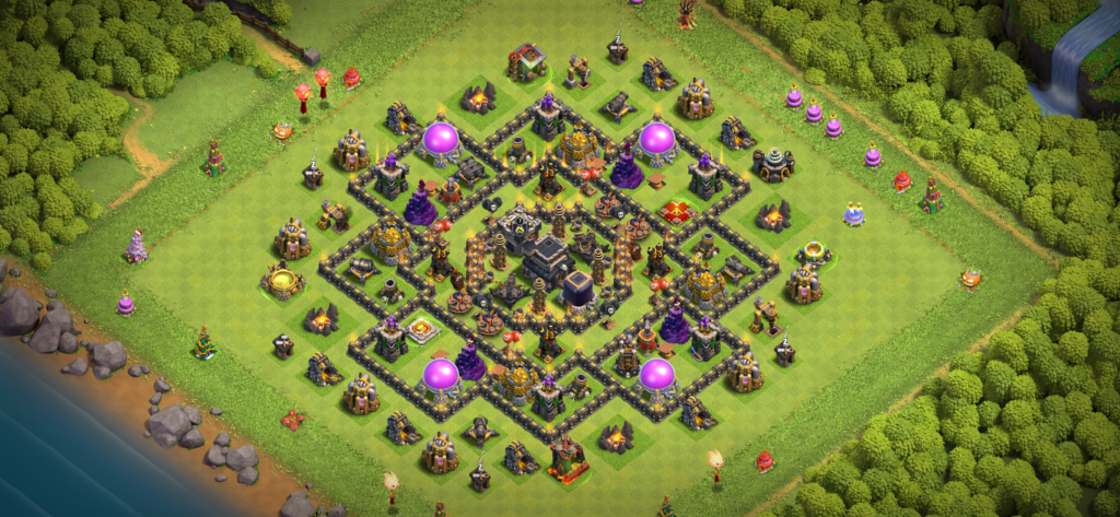 town hall level 9 base defense